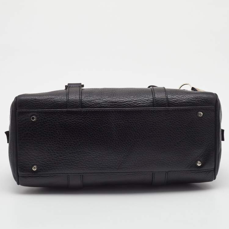 Pre Owned Dior Black Leather Small D Charm Satchel