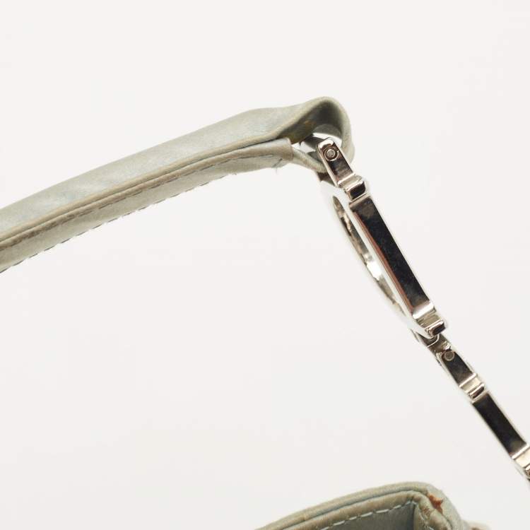 Pre Owned Dior Light Blue Satin Limited Edition 0109 Corset Ballet Hobo