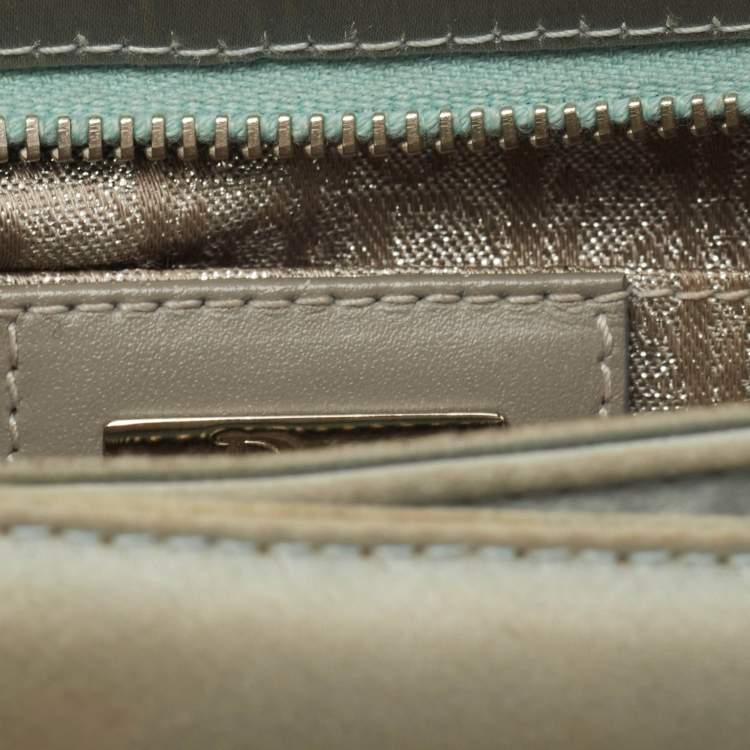 Pre Owned Dior Light Blue Satin Limited Edition 0109 Corset Ballet Hobo