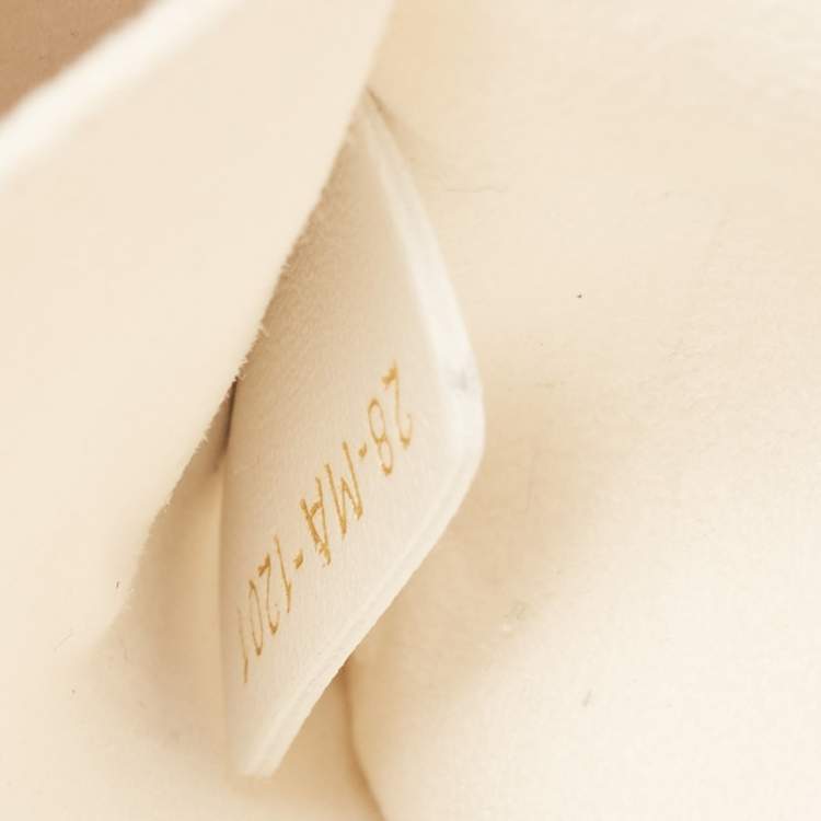 Pre Owned Dior White/Black Cannage Leather Medium Vibe Hobo