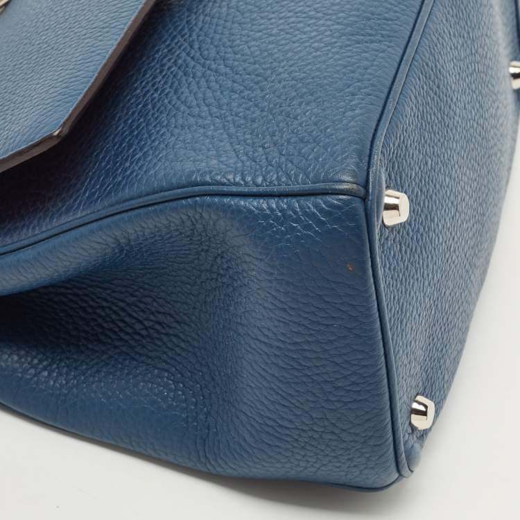 Pre Owned Dior Dark Blue Leather Small Be Dior Flap Top Handle Bag