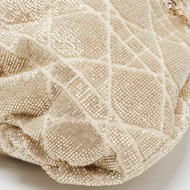 Pre Owned Dior Dusty Ivory Cannage Dream Bucket Bag