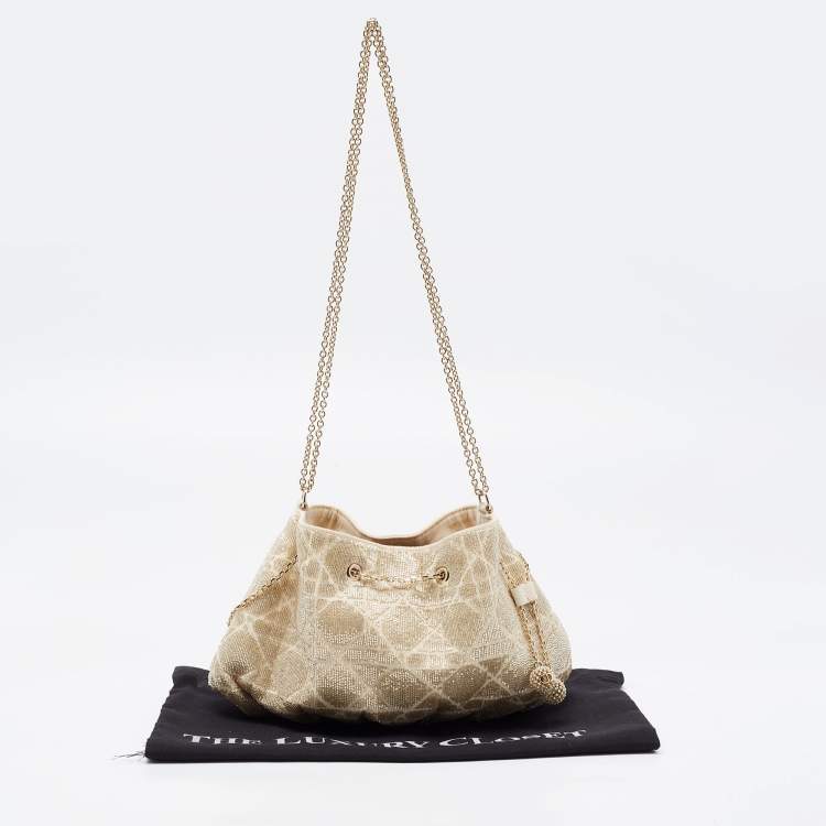 Pre Owned Dior Dusty Ivory Cannage Dream Bucket Bag