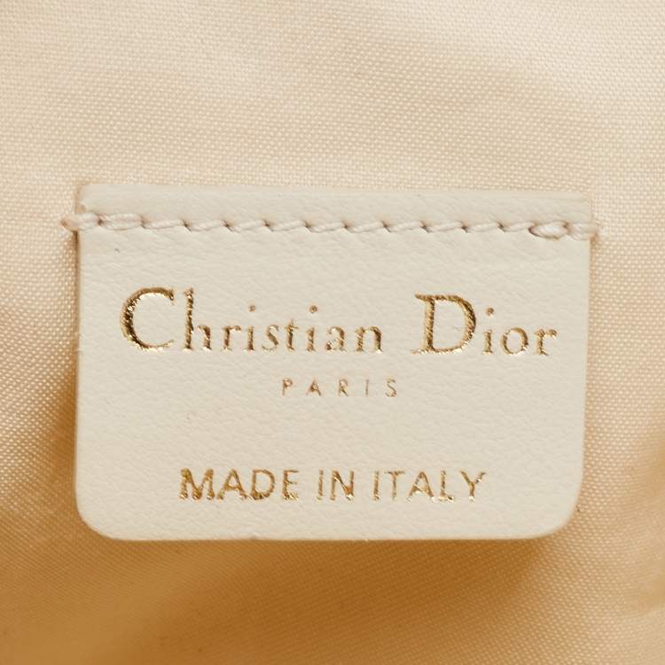 Pre Owned Dior Dusty Ivory Cannage Dream Bucket Bag