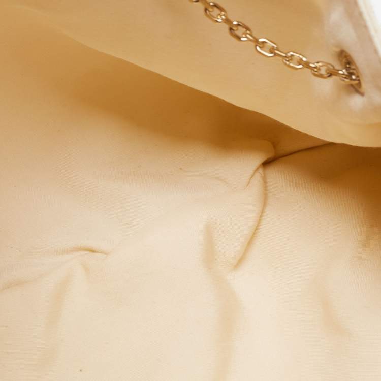 Pre Owned Dior Dusty Ivory Cannage Dream Bucket Bag
