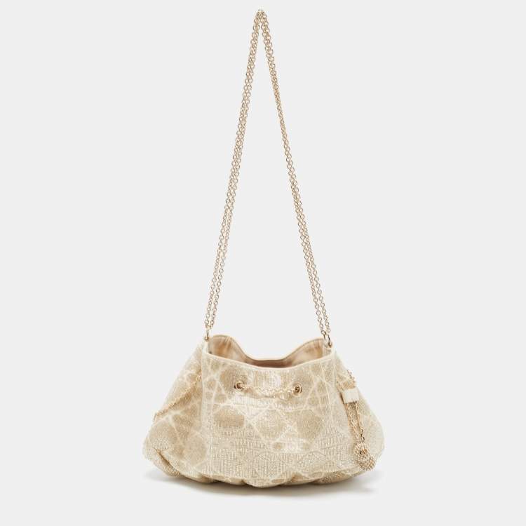 Pre Owned Dior Dusty Ivory Cannage Dream Bucket Bag