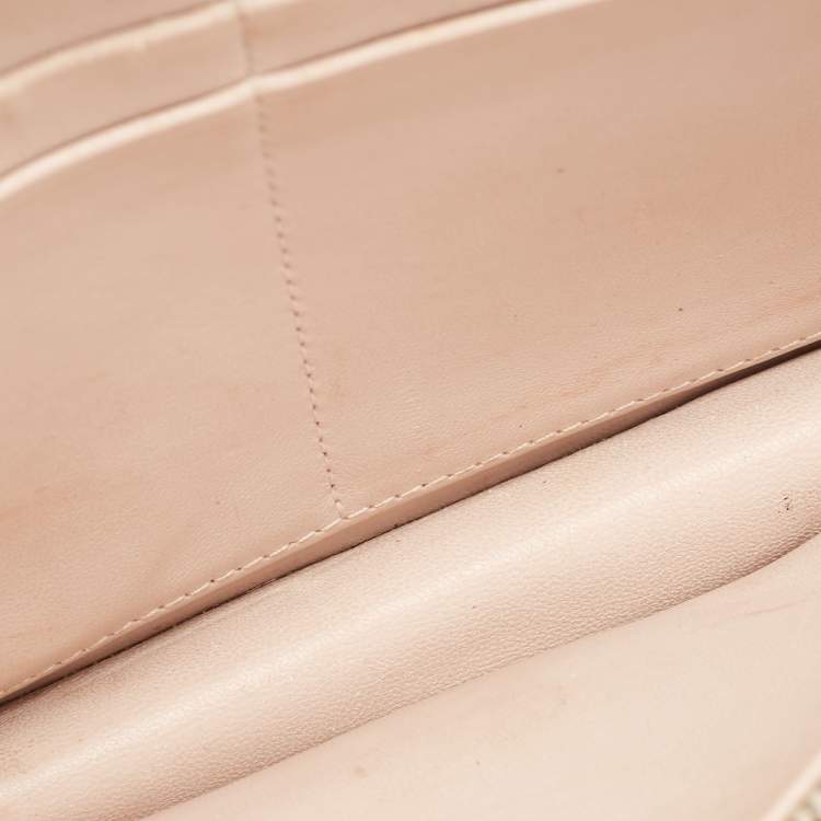 Pre Owned Dior Bronze Ceramic Effect Leather Diorama Wallet on Chain