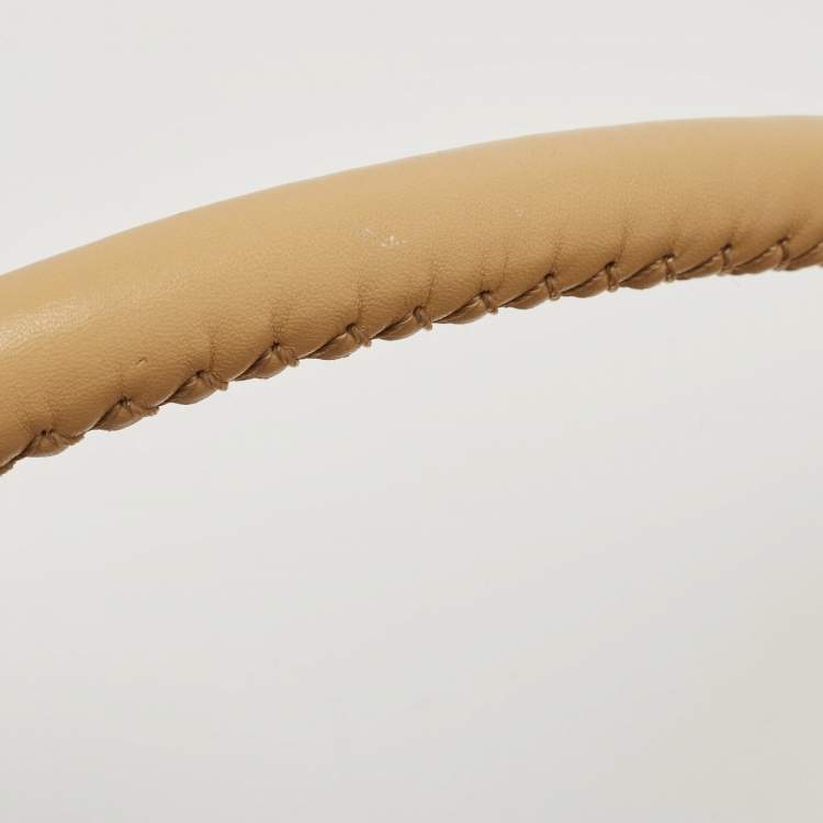 Pre Owned Dior Beige Woven Leather Hobo