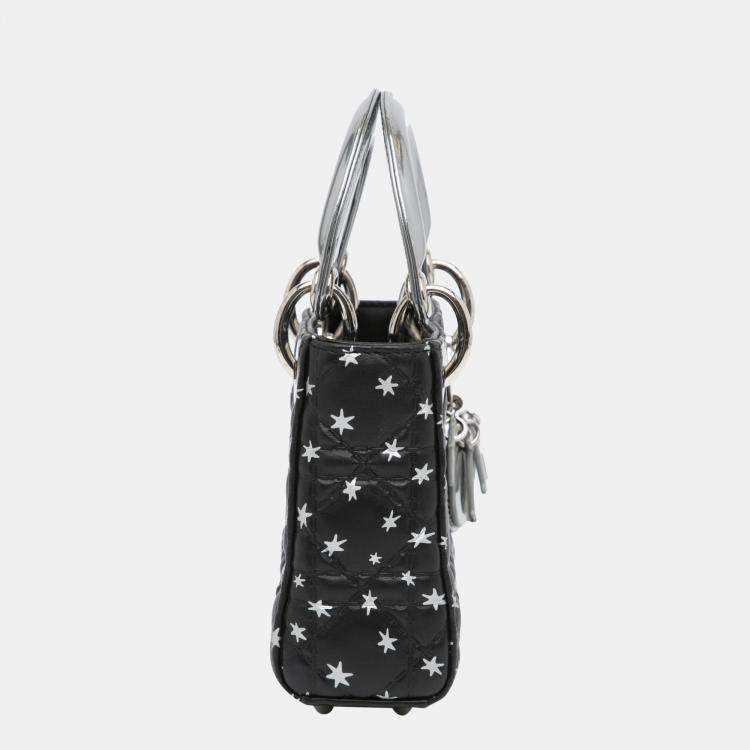 Pre Owned Dior Black Micro Cannage Lady Dior