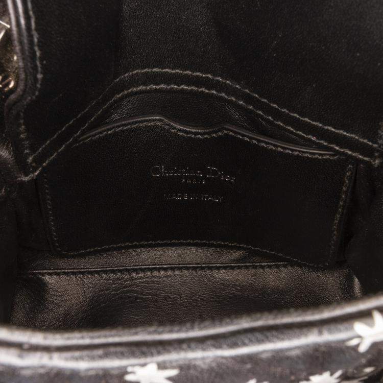 Pre Owned Dior Black Micro Cannage Lady Dior