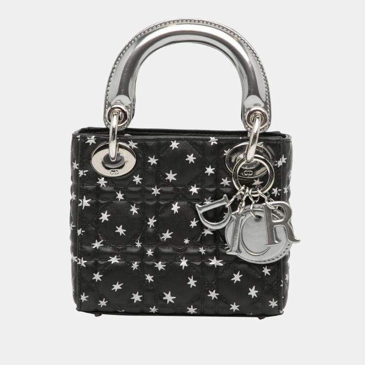 Pre Owned Dior Black Micro Cannage Lady Dior