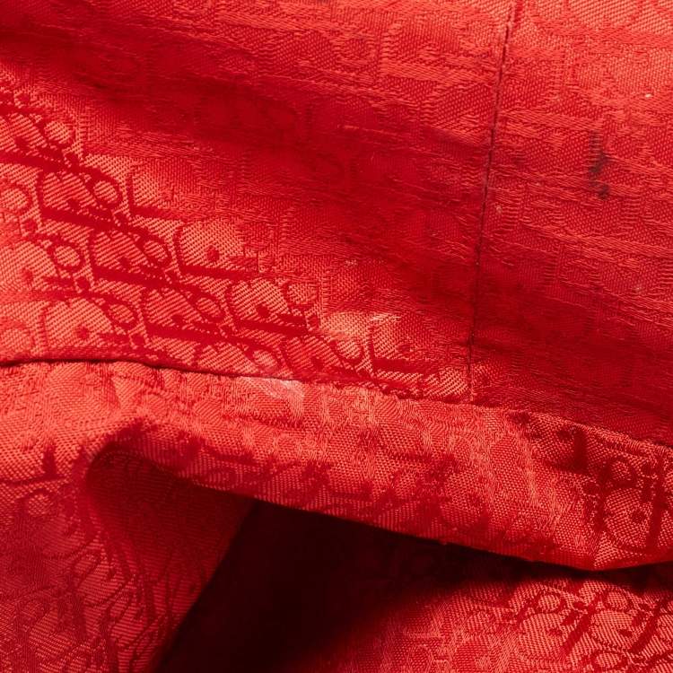 Pre Owned Dior Black Cannage Leather Drawstring Hobo