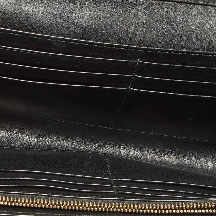 Pre Owned Dior Black Leather Diorama Wallet on Chain