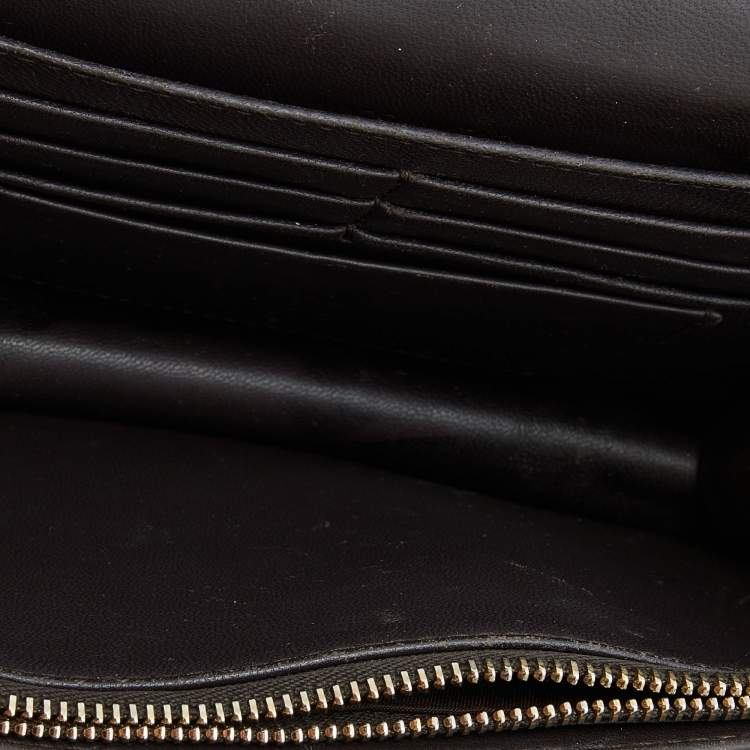 Pre Owned Dior Metallic Cannage Crinkled Leather Miss Dior Pouch Chain Bag