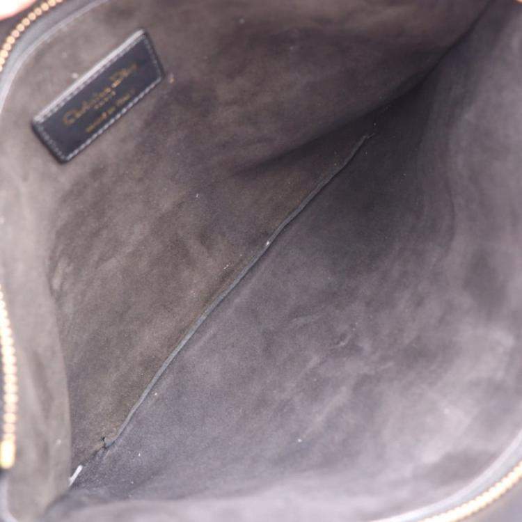 Pre Owned Dior Black Leather Strip Pouch