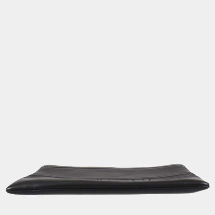 Pre Owned Dior Black Leather Strip Pouch