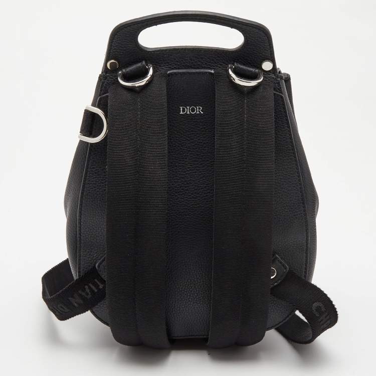 Pre Owned Dior Black Leather Gallop Backpack