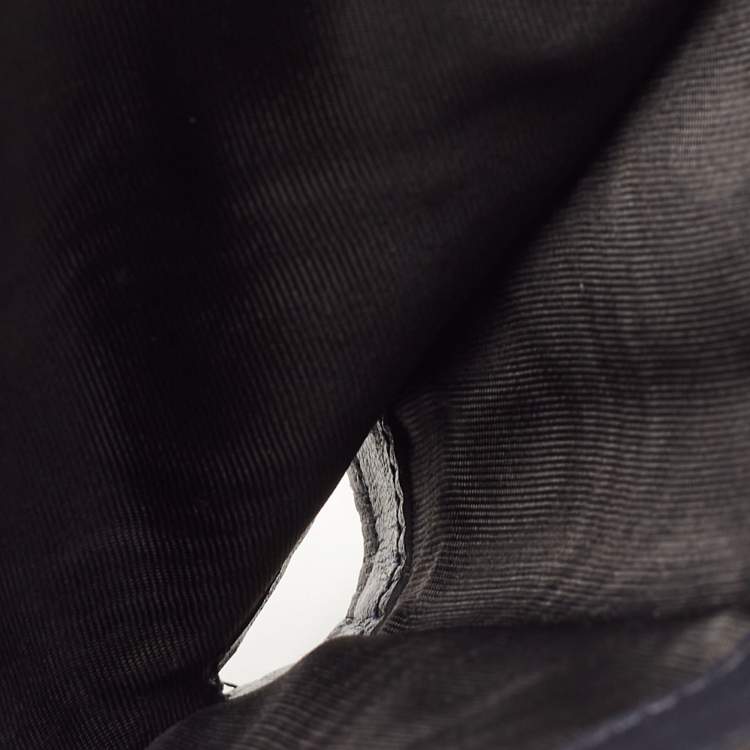 Pre Owned Dior Gold Patent Leather Diorama Trifold Compact Wallet