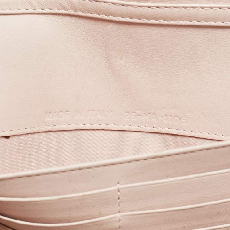 Pre Owned Dior Beige Patent Leather Diorama Wallet On Chain