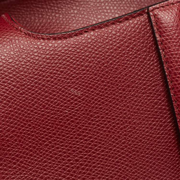 Pre Owned Dior Red Leather Mini Saddle Bag