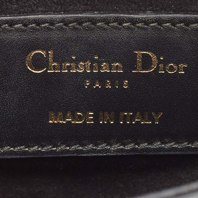 Pre Owned Dior Black Leather Mini Saddle Bag