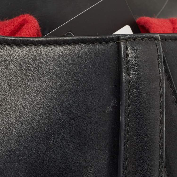 Pre Owned Dior Black Leather Mini Saddle Bag
