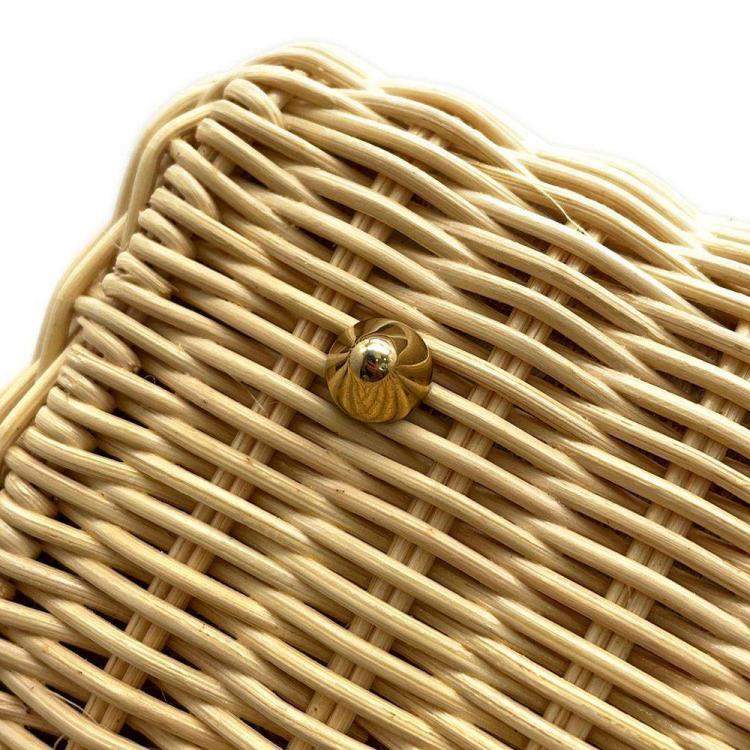 Pre Owned Dior Wicker & Oblique Medium Lady Dior Bag 