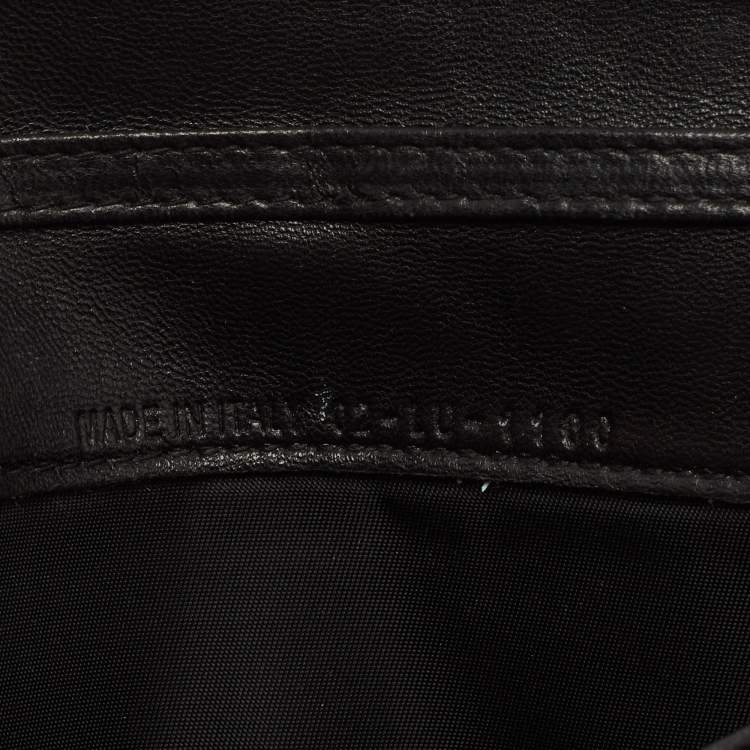 Pre Owned Dior Black Quilted Cannage Leather Lady Dior Wallet on Chain