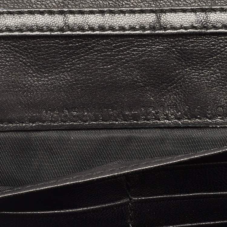 Pre Owned Dior Black Cannage Leather Miss Dior Continental Wallet