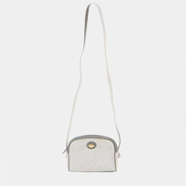 Dior White Leather Logo Charm Shoulder Bag Dior TLC