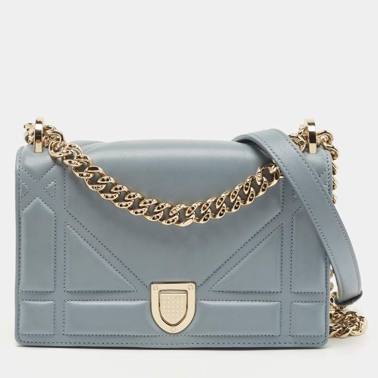 Dior Light Blue Soft Leather Small Diorama Shoulder Bag Dior | The Luxury  Closet
