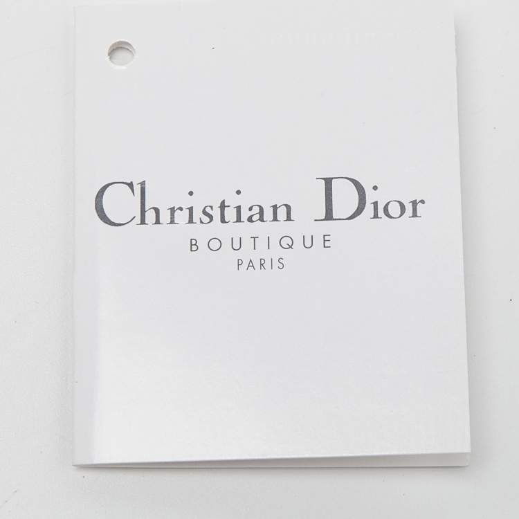 Pre Owned Dior Beige Cannage Patent Leather Lady Dior Wallet on Chain