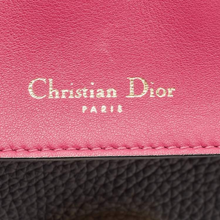 Pre Owned Dior Black Leather Medium Be Dior Flap Top Handle Bag