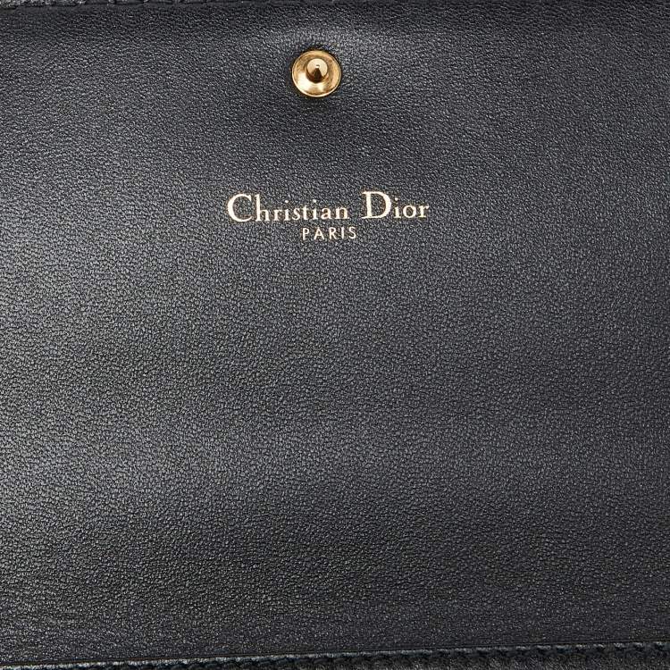 Pre Owned Dior Black Leather J'Adior Croisiere Wallet on Chain