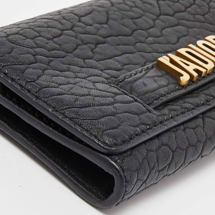 Pre Owned Dior Black Leather J'Adior Croisiere Wallet on Chain