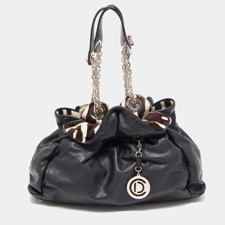 Pre Owned Dior Black Cannage Leather Le Trente Hobo