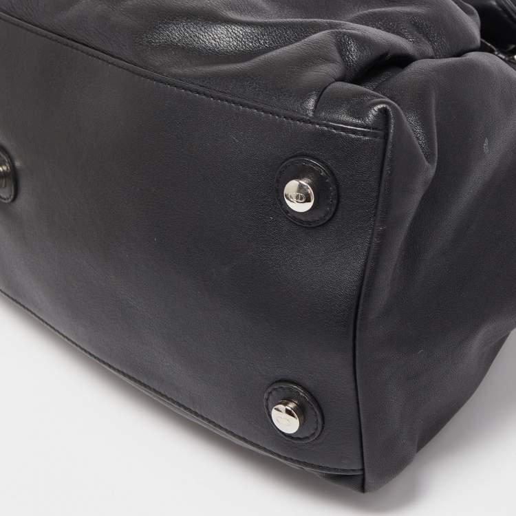 Pre Owned Dior Black Cannage Leather Le Trente Hobo