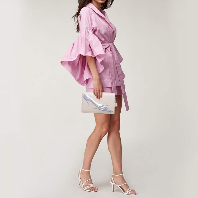 Pre Owned Dior Beige Leather Andy Warhol Clutch