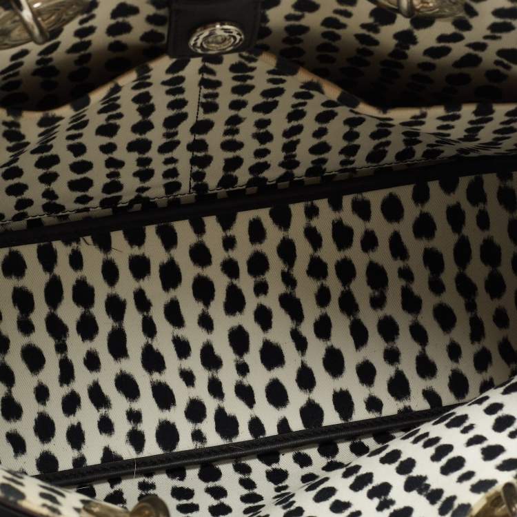 Pre Owned Dior Tri Color Leather and Snakeskin Medium Diorissimo Shopper Tote