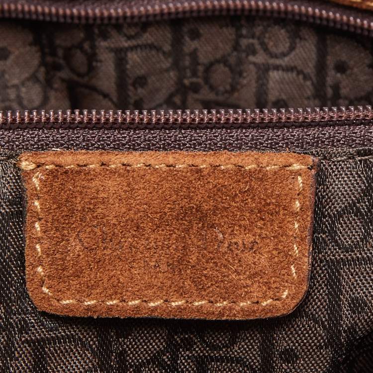 Pre Owned Dior Beige/Brown Calfhair and Suede Saddle Bag