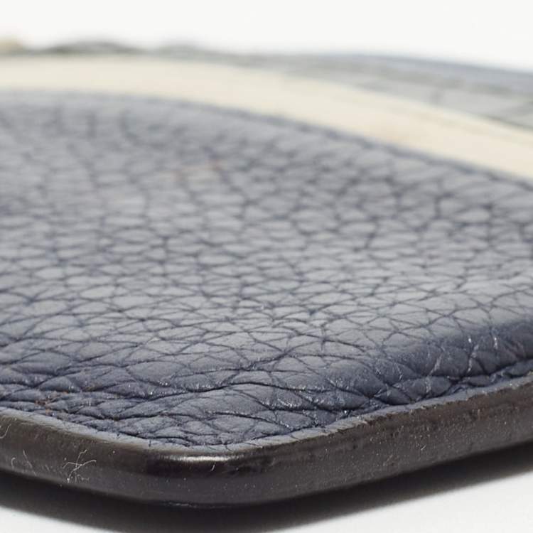 Pre Owned Dior Multicolor Leather and Croc Lady Dior Card Holder