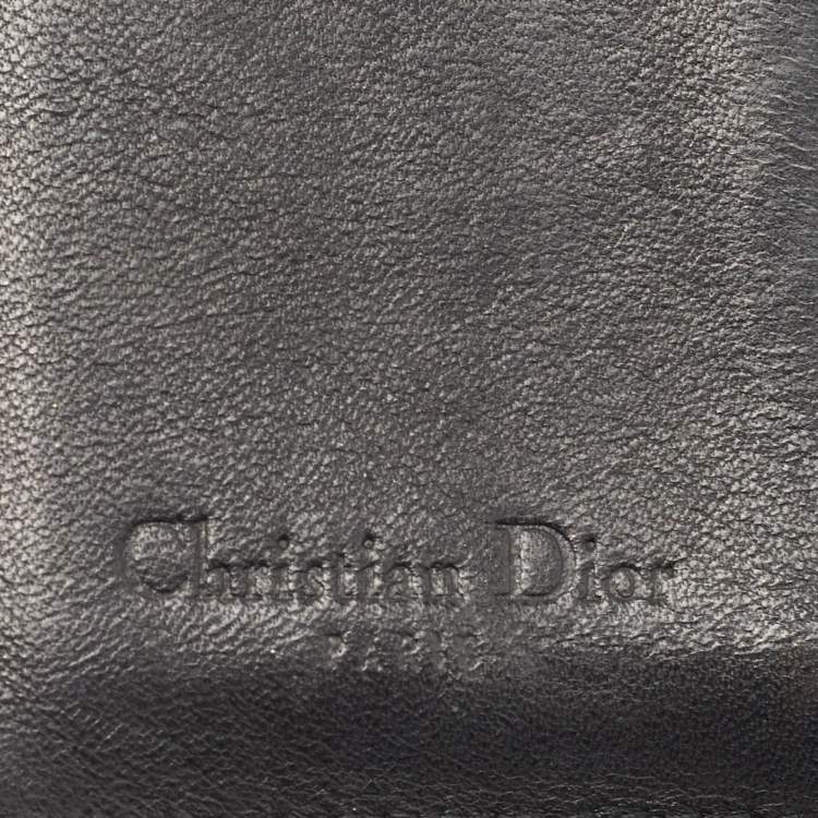Pre Owned Dior Blue Patent Leather Mania Trifold Wallet