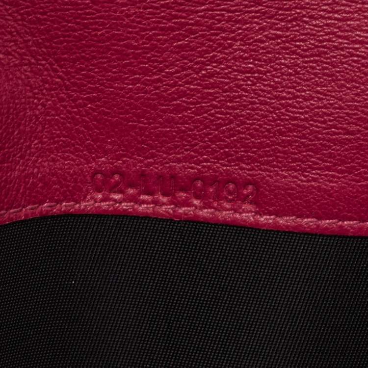 Pre Owned Dior Black/Pink Leather Diorissimo Voyageur  Zip Around Wallet