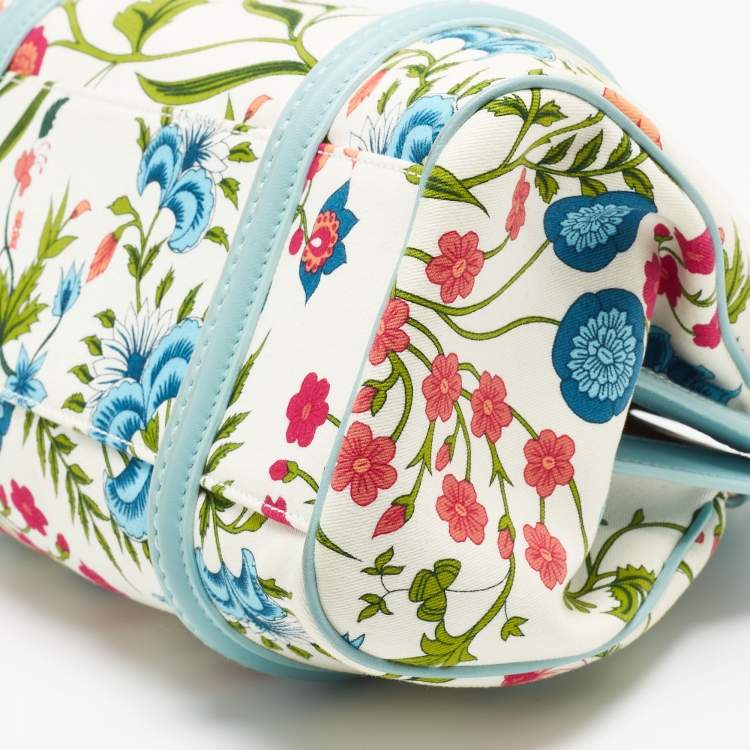 Pre Owned Dior Multicolor Floral Fabric and Leather My Dior Frame Satchel