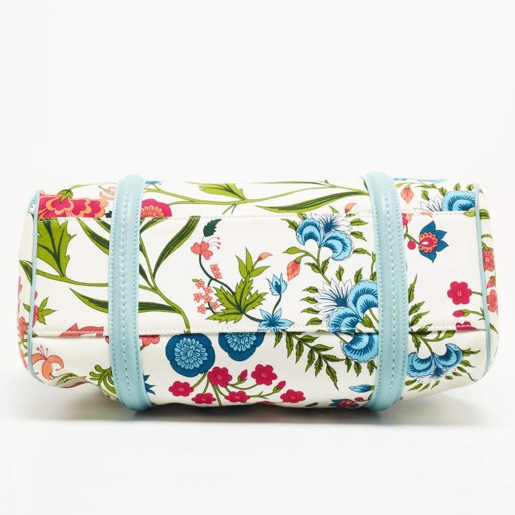 Pre Owned Dior Multicolor Floral Fabric and Leather My Dior Frame Satchel