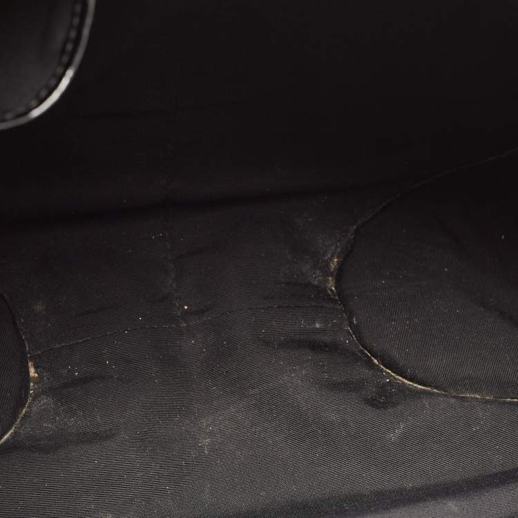 Pre Owned Dior Black Croc Embossed Patent Leather 61 Hobo