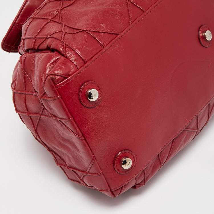 Pre Owned Dior Red Cannage Leather Le Trente Hobo