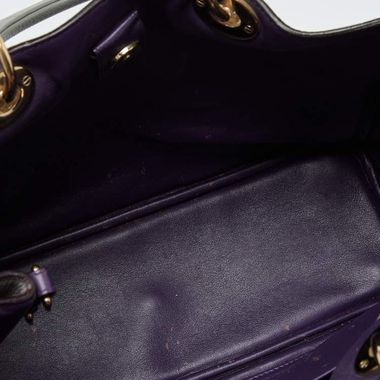 Pre Owned Dior Grey Leather Medium Diorissimo Shopper Tote