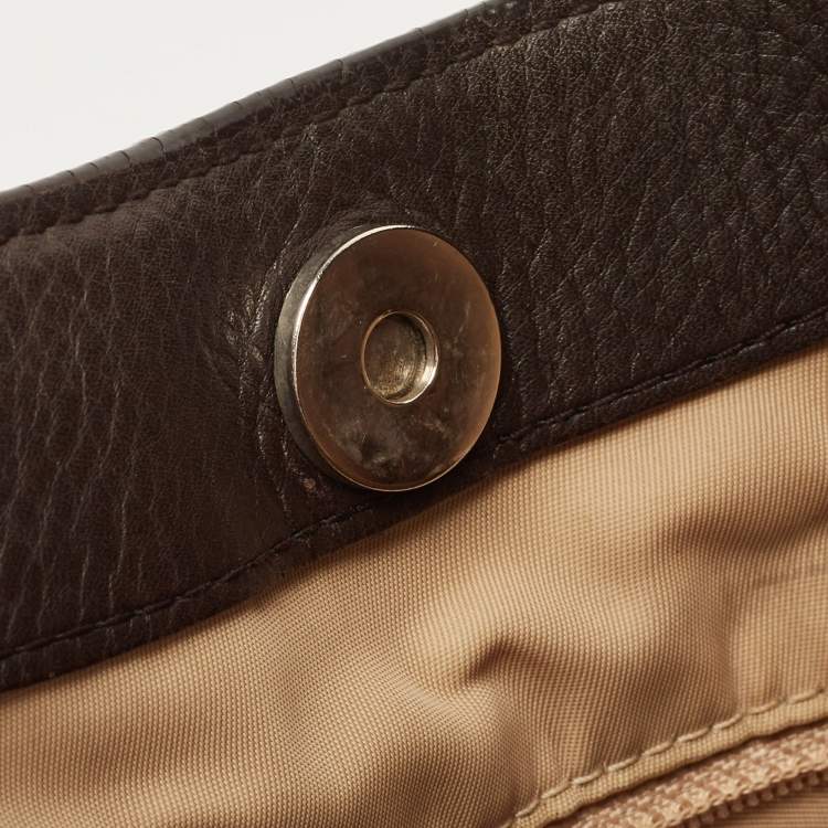 Pre Owned Dior Ebony/Beige Oblique Canvas Street Chic Trotter Hobo