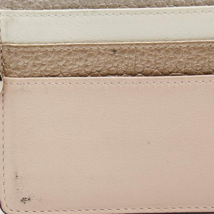 Pre Owned Dior Multicolor Leather Lady Dior Card Holder